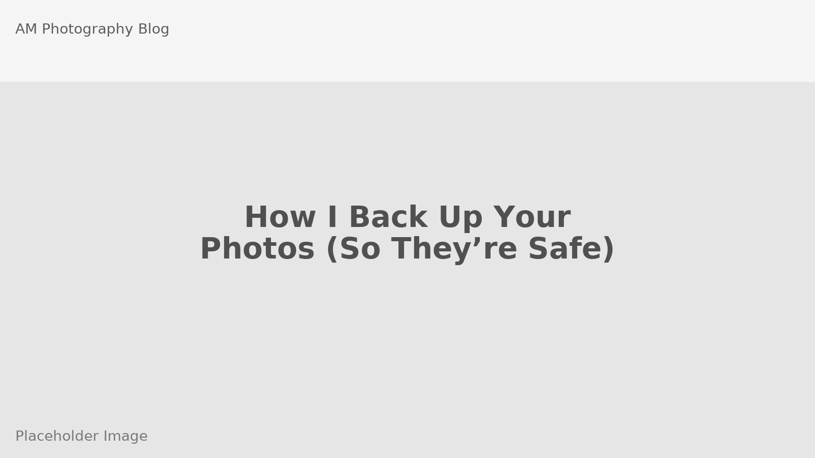 How I Back Up Your Photos (So They’re Safe)