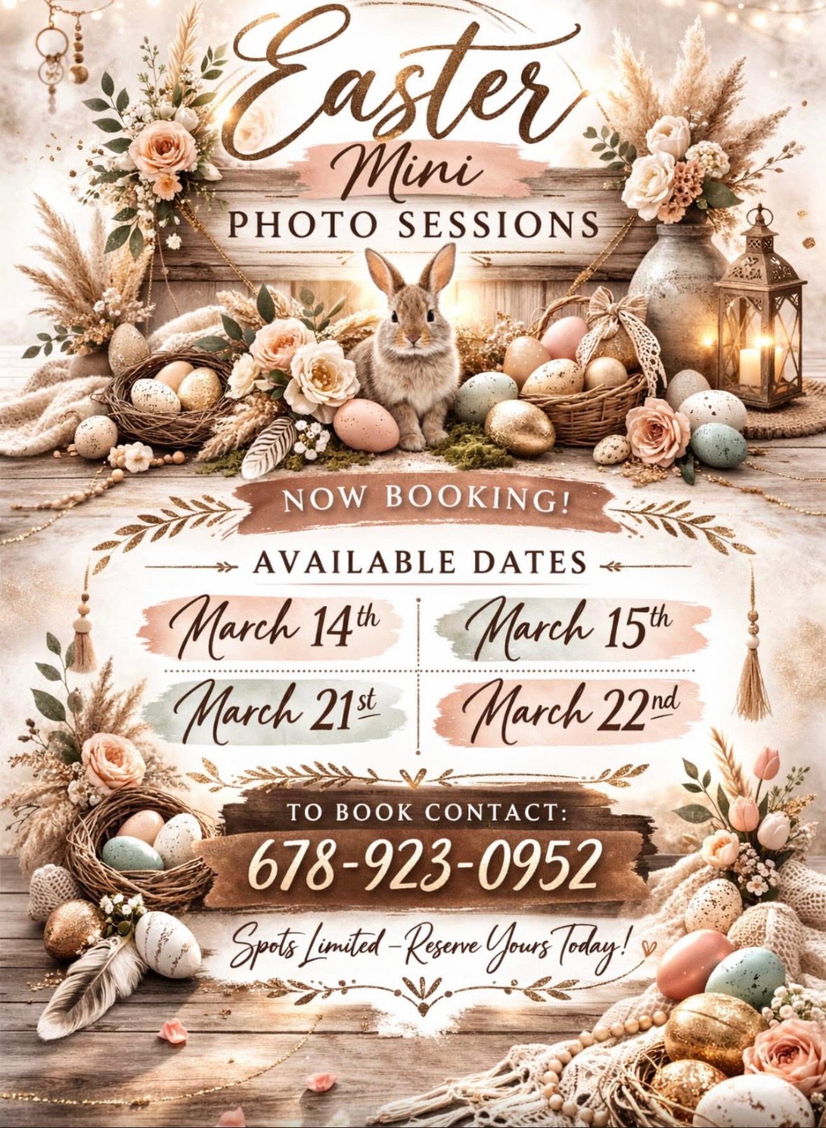 Easter Mini Photo Sessions Flyer